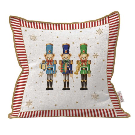 CHRISTMAS TEDDY WHITE ΜΑΞΙΛΑΡΙ ΔΙΑΚΟΣ 45Χ45ΕΚ