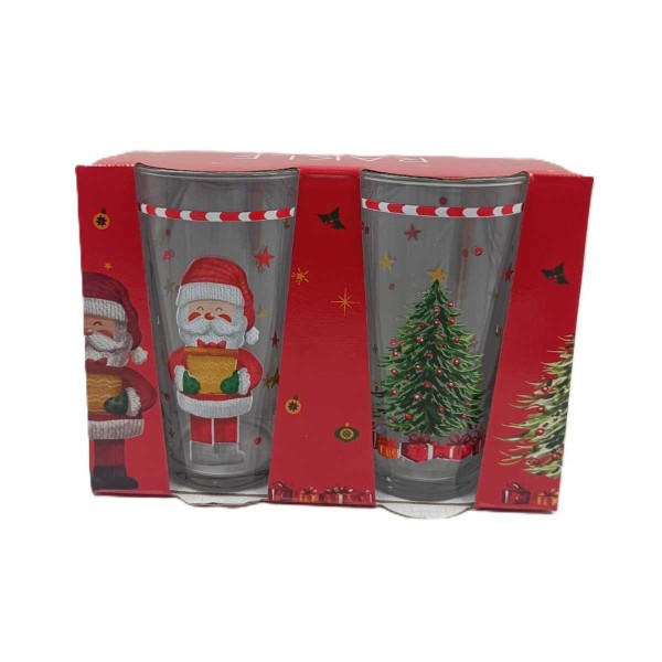 JINGLE & GLOW ΣΕΤ 2 ΠΟΤΗΡΙ ΣΩΛΗΝΑ 570ML ΓΥΑΛΙΝΟ