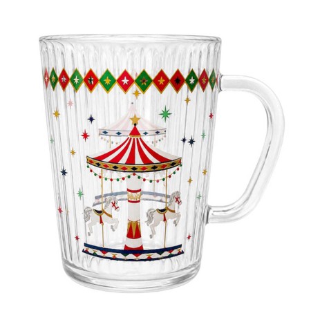 CAROUSEL GLASS MUG 380ML