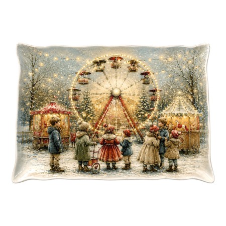 FAIRYTALE RECTANGULAR PLATE 31X21CM GLASS