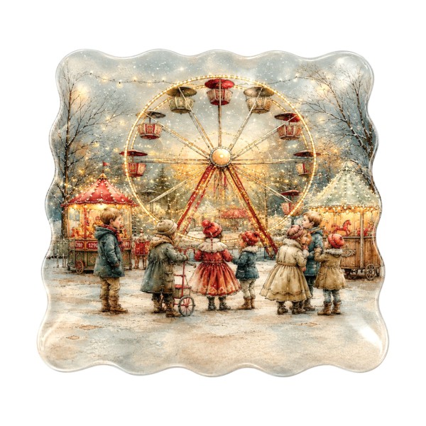 FAIRYTALE ΤΕΤΡΑΓΩΝΗ ΠΙΑΤΕΛΑ 25CM ΓΥΑΛΙ