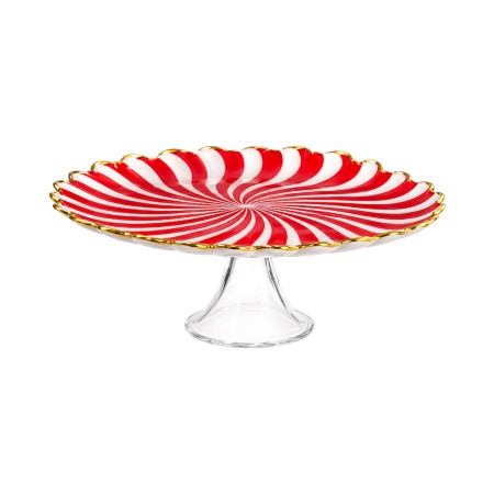 BONBON FOOTED PLATE 21CM GLASS