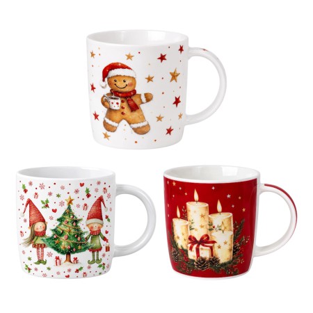 CHRISTMAS SPIRIT MUG 350ML ASSORTED PORCELAIN