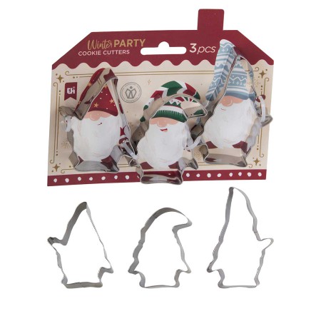 GNOME S/3 COOKIE CUTTERS 5X7X2 ASSORTED INOX