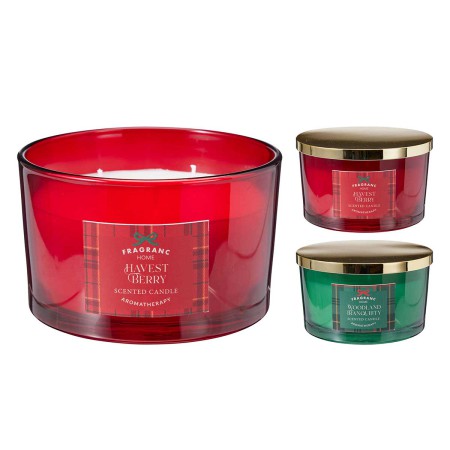 SCENTED CANDLE IN GLASS JAR ASSORTED 13X8CM