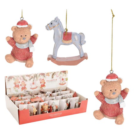 BEAR/HORSE ORNAMENT 4X5X7 ASSORTED 2 POLYESTER