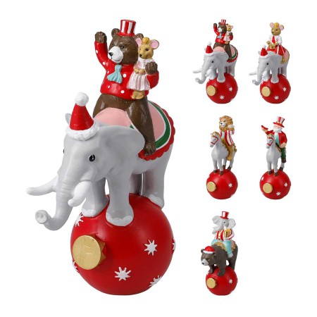 CIRCUS FIGURINE 19CM ASSORTED POLYESTER