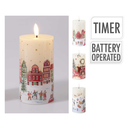 LED CANDLE 12CM ASSORTED PLASTIC