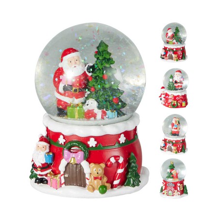 XMAS WATERBALL ASSORTED 6.5CM GLASS/POLYESTER