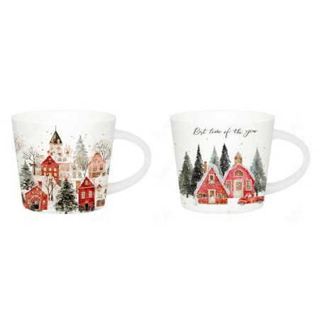 CHRISTMAS VILLAGE ΚΟΥΠΑ 480ML 2 ΣΧΕΔΙΑ ΠΟΡΣΕΛΑΝΗ