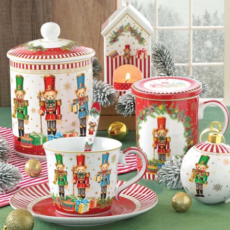 CHRISTMAS TEDDY ΣΕΤ 4 ΤΕΜ ΠΙΑΤΟ ΓΛΥΚΟΥ 19 ΕΚ ΠΟΡΣ 2