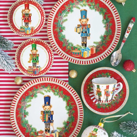 CHRISTMAS TEDDY ΣΕΤ 4 ΤΕΜ ΠΙΑΤΟ ΓΛΥΚΟΥ 19 ΕΚ ΠΟΡΣ