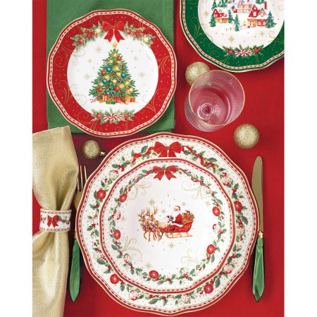CHRISTMAS HERITAGE ΟΒΑΛ ΠΙΑΤΕΛΑ 36X25CM ΠΟΡΣΕΛ 2