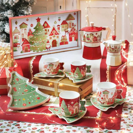VILLAGGIO IN FESTA RECTANG. PLASTIC TRAY 34X19CM