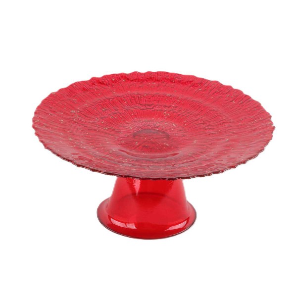 PRECIOUS FOOTED PLATE 21CM GLASS