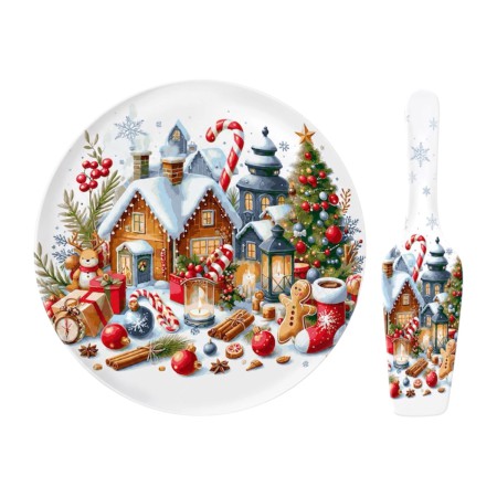 GINGERBREAD ΣΤΡΟΓ. ΠΙΑΤΕΛΑ ΜΕ ΣΠΑΤΟΥΛΑ 30CM ΓΥΑΛΙ