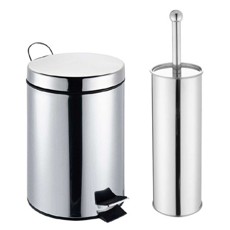 MICRO PEDAL BIN & TOILETTE BRUSH STAINLESS STEEL