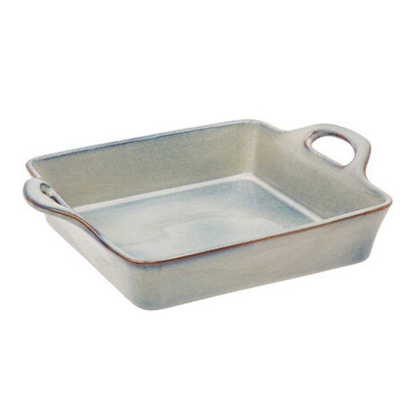 TERRE GREEN RECTANGULAR DISH 25X25 CERAMIC