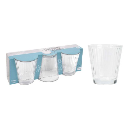 STRIPE 3PCS SET DRINKING GLASS 230ML 2