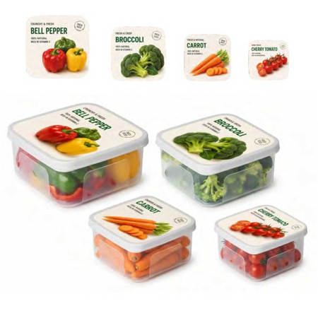 VEGETABLE ΣΕΤ4 ΜΠΩΛ ΑΠΟΘΗΚ. 350/530/780/1160ML