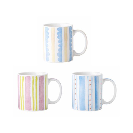 STRIPED MUG 350ML NEW BONE CHINA