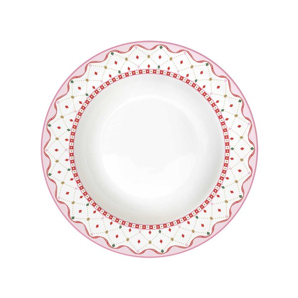 SWEET CHRISTMAS SOUP PLATE 22CM PORCELAIN