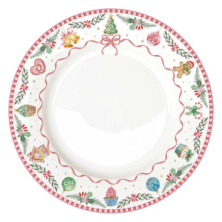 SWEET CHRISTMAS  DINNER PLATE 27 CM PORCEL