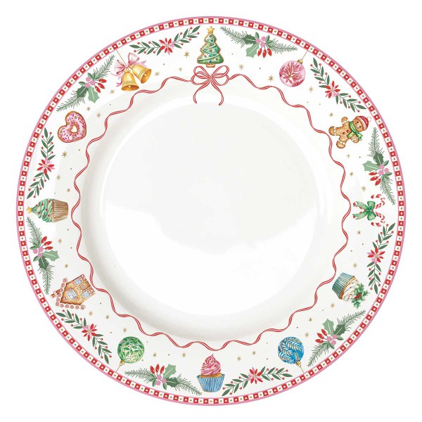 SWEET CHRISTMAS  DINNER PLATE 27 CM PORCEL
