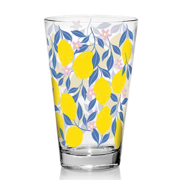 POP LEMON GLASS LONGDRINK TUMBLER 310ML