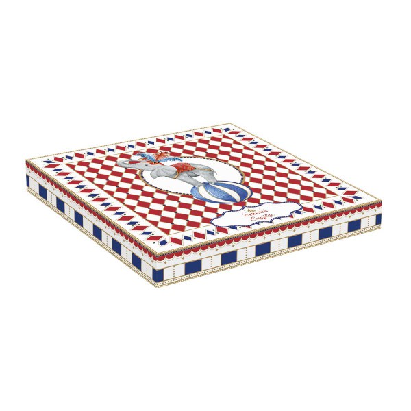 CIRCUS 2-TIER PORCELAIN CAKE PLATE 27/19CM