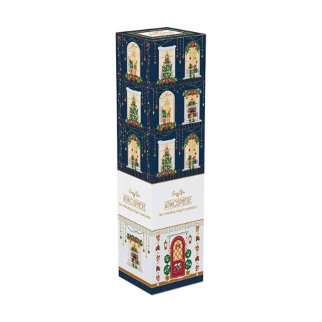 FESTIVE AVENUE 4PCS PORCELAIN MUG SET 275ML