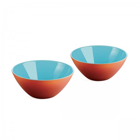 MY FUSION SET 2 BOWLS 12CM ORANGE TURQUOISE ACR.