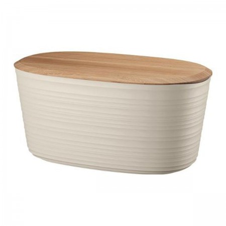 TIERRA BREAD BIN 3 L W/BAMBOO TOP CLAY