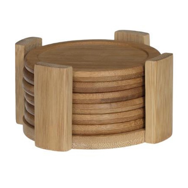 6PCS BAMBOO COASTER & HOLDER