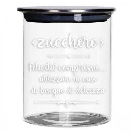 ZUCCHERO ΒΑΖΟ ΓΥΑΛΙΝΟ 700ML ΜΕΤΑΛΛ ΚΑΠΑΚΙ