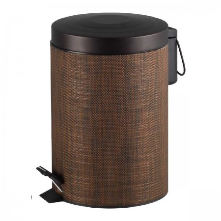 EXCLUSIVE BROWN PEDAL BIN 5LT METAL