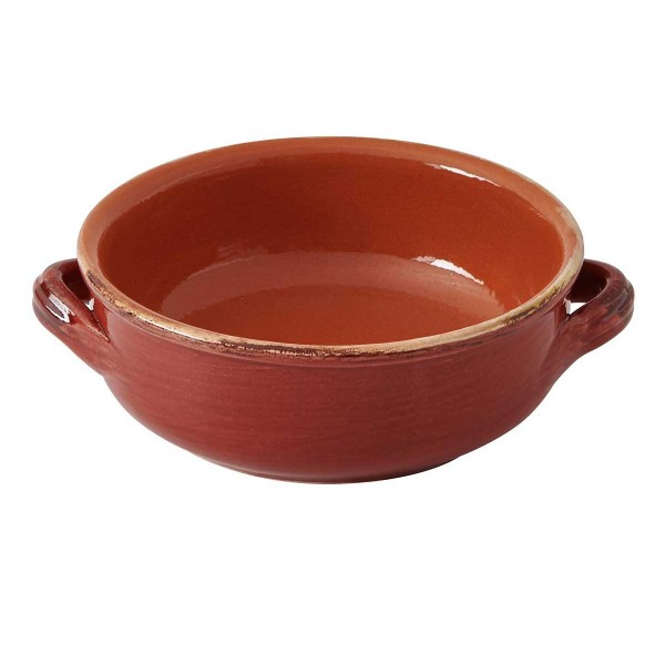 LE PRIMIZIE CASSEROLE W/HAND 4 COLORS STONEWARE