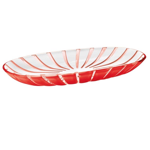 GRACE PLATTER 38X19 RED ACRYLIC