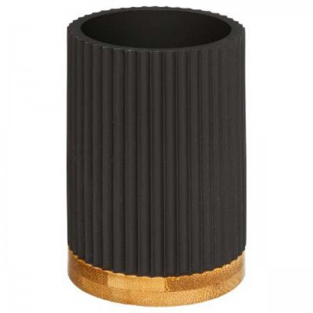 MODERN BLACK TOOTHBRUSH TUMBLER