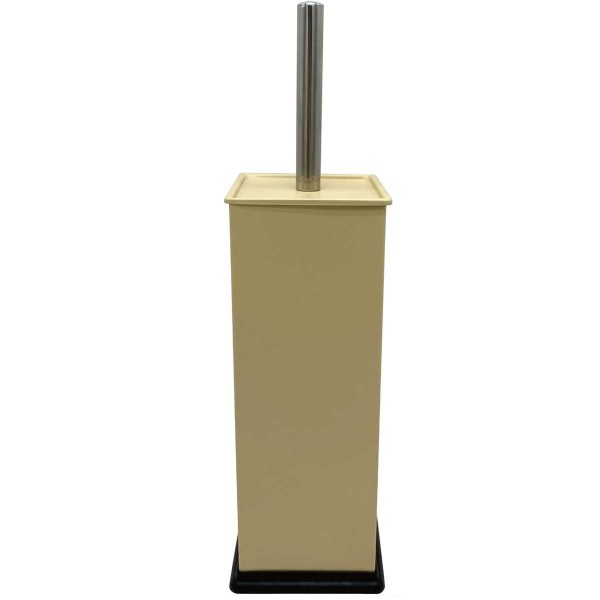 SQUARE TOILET BRUSH HOLDER BEIGE STAINLESS STEEL