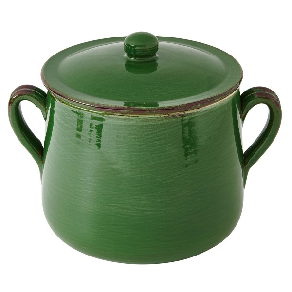 LE PRIMIZIE ROUND GREEN CASSEROLE 21CM STONEWARE