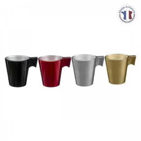 IRIDESCENT 4 COLOR MIX CUP 80ML GLASS