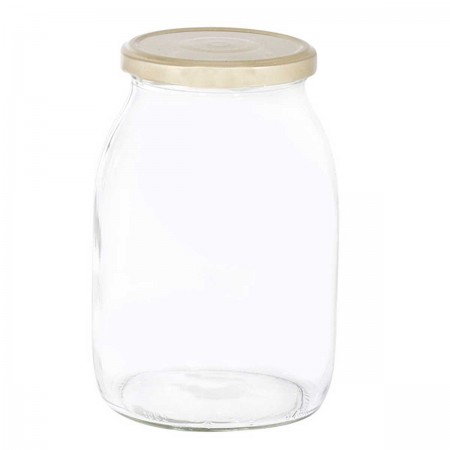 SOTTOVETRO TRANSPARENT JAR 1000CC METALLIC LID