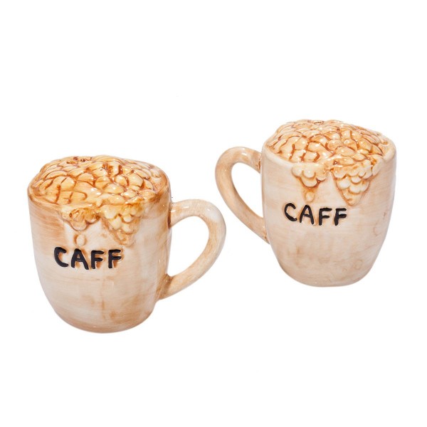 COFFEE CUP SALT AND PEPPER SET