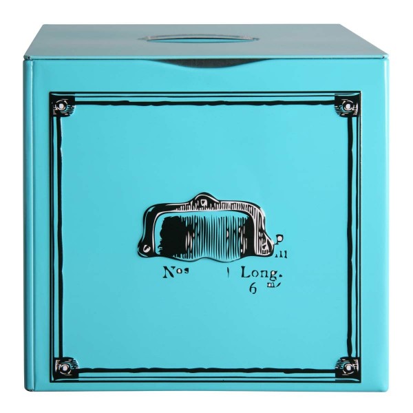 TIROIRS TURQUOISE METALLIC BOX 9.5X10.2X10.2