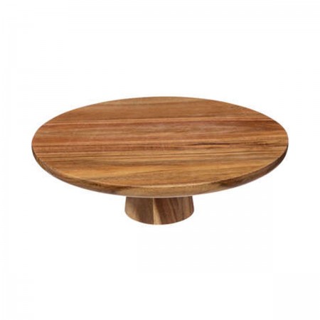 ACACIA WOODEN CAKE STAND 28CM