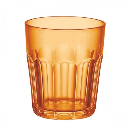 HAPPY HOUR WATER GLASS 350ML ORANGE ACRYLIC
