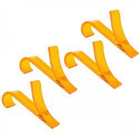 TOWEL HOOK TRANS. ORANGE 4PCS SET