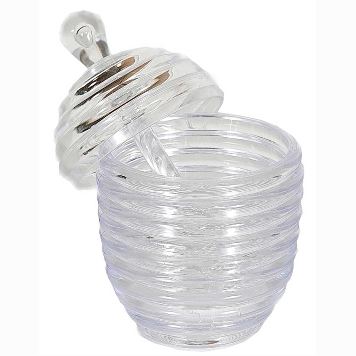 HONEY JAR WITH SPOON ACRYLIC IN DISPLAY STAND