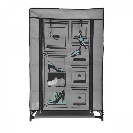 PRINTED SHOE WARDROBE PINK/BLUE METAL/POLYPROPYL 2